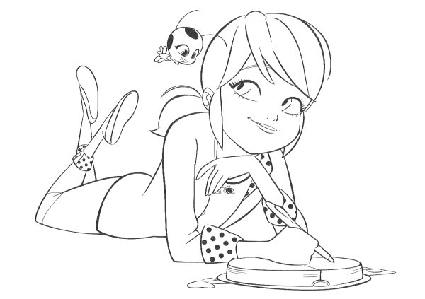 Мери нет и леди баг раскраска