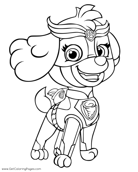 Скай раскраска Щенячий патруль