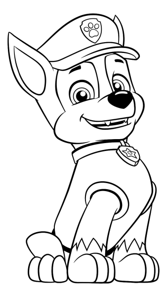 Гонщик Щенячий патруль раскраска