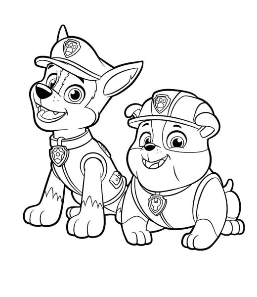 Крепыш Щенячий патруль Рокки раскраска