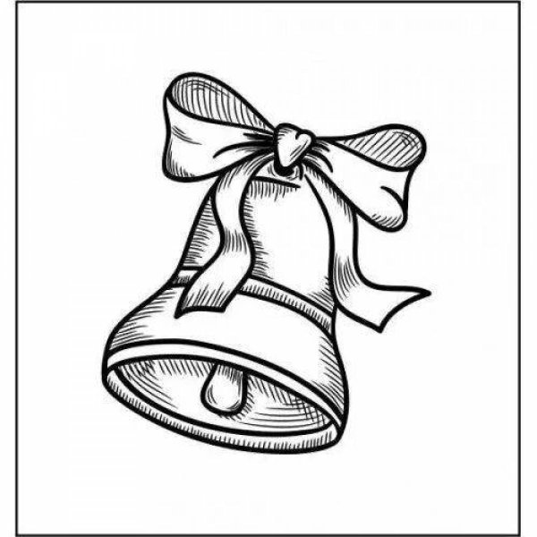 Колокольчик черно белый