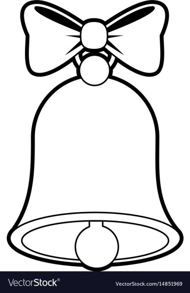 Колокольчик с бантиком раскраска