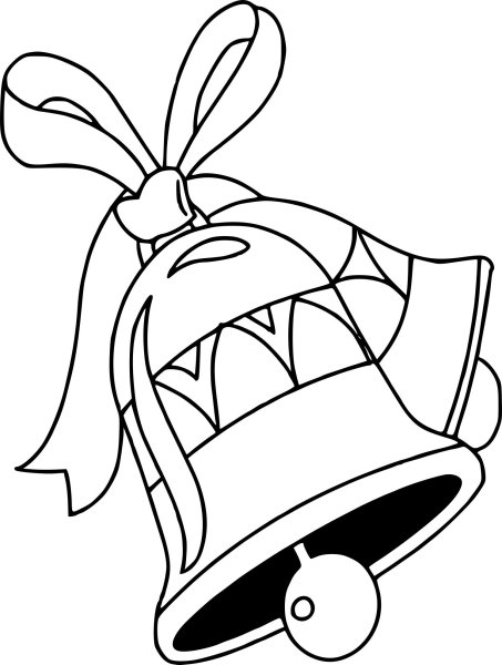 Новогодние колокольчики раскраска