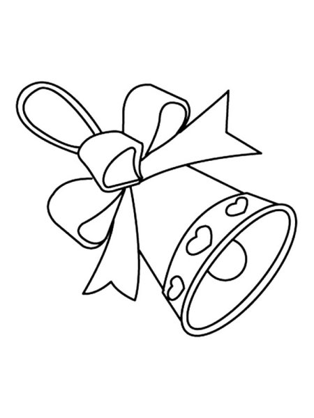 Елочная игрушка колокольчик раскраска