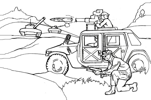 Раскраски военной техники