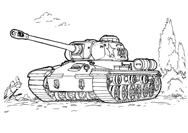 Танк т-34-85 раскраска