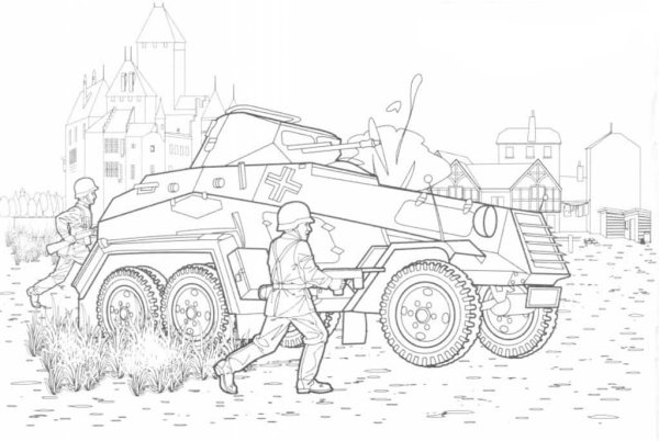 Раскраска: военные