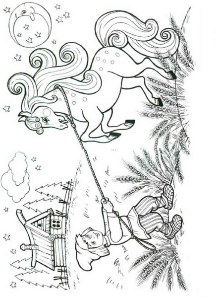 Сивка-бурка. Раскраски