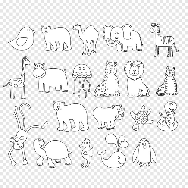 Много рисунков на одном листе для срисовки