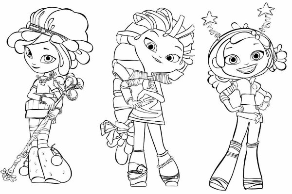 Раскраска сказочный патруль Любава