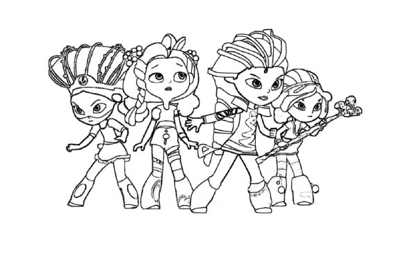 Раскраска сказочный патруль Аленка