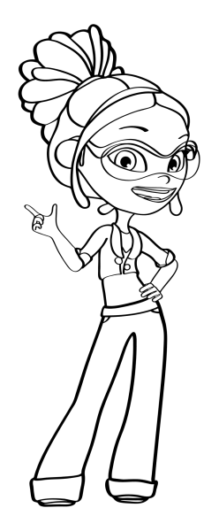 Раскраска сказочный патруль Маша