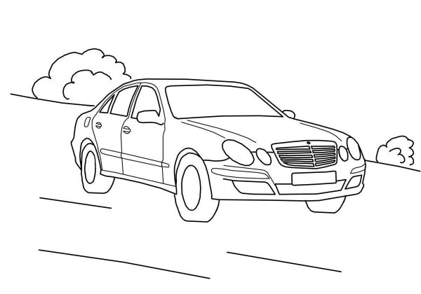 Мерседес w211 раскраска