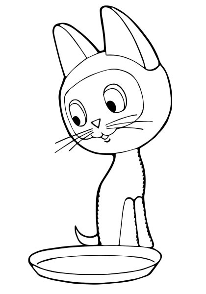 Котенок Гав раскраска для малышей