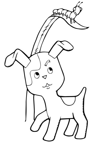 Котенок Гав раскраска