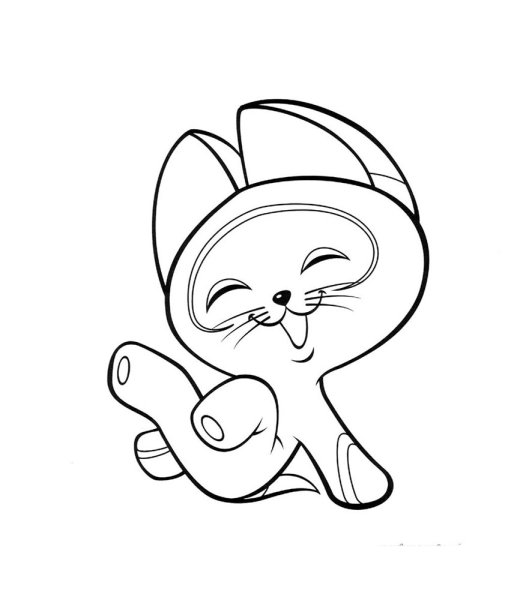 Разуккрашка котёнок Гав