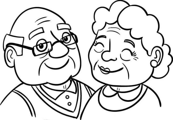 День пожилого человека раскраска