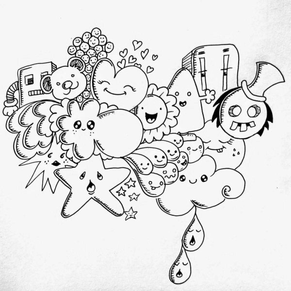 Раскраски в стиле дудлинг