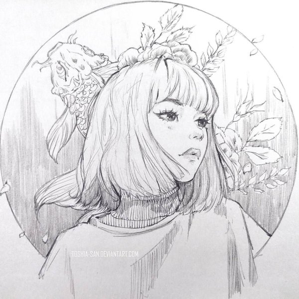 Рисунки для скетчбука девушки