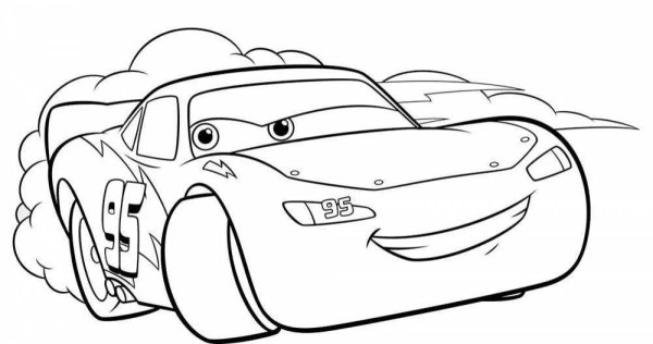 Тачки молния Маккуин раскраска