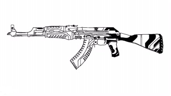 Раскраска КС го АК 47 Азимов