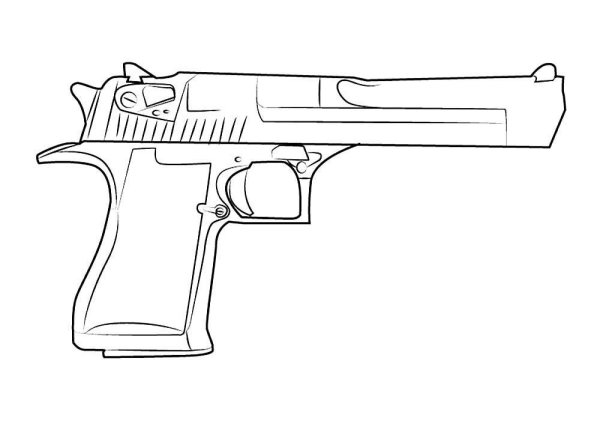 Чертёж пистолета Desert Eagle