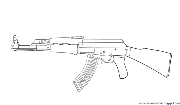 АК 47 рисунок для срисовки