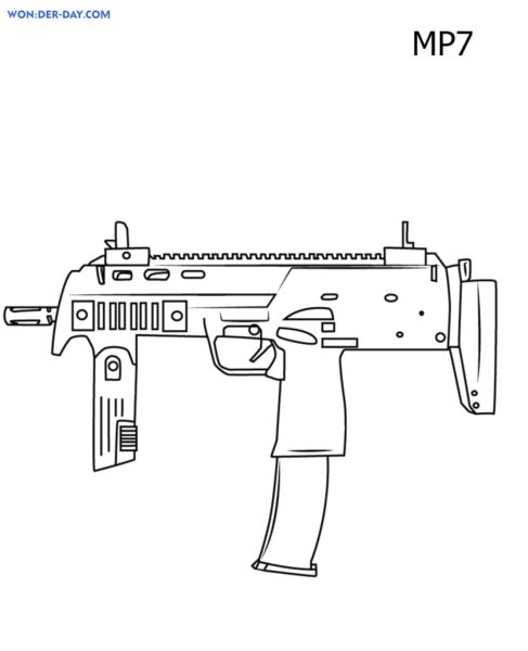 Чертёж оружия mp7