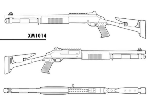 Дробовик xm1014 чертеж