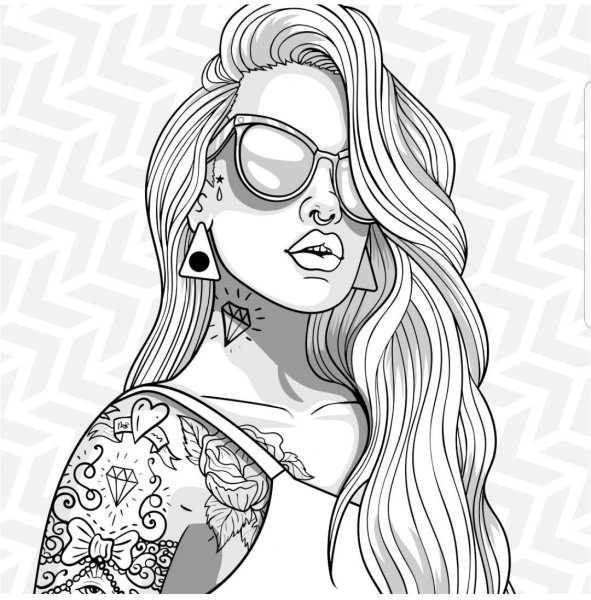 Раскраски модные девочки крутые