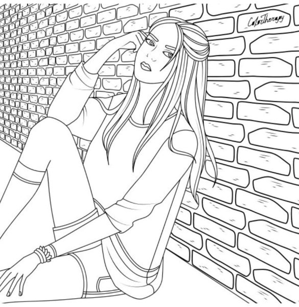 Раскраски для подростков девочек