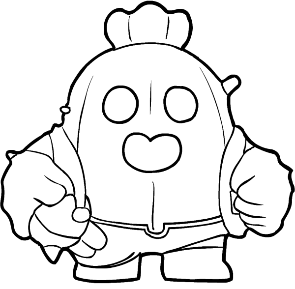 Браво старс Спайк раскрашенный