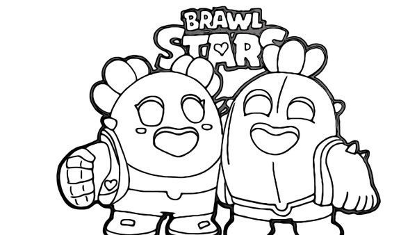 Спайк Brawl Stars раскраска