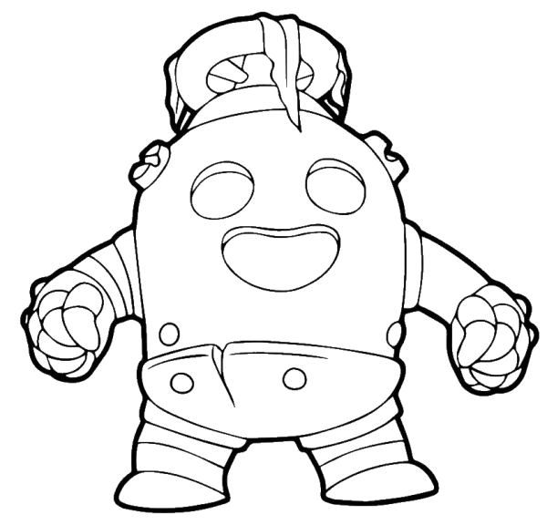 БРАВЛ старс раскраска Фрэнк