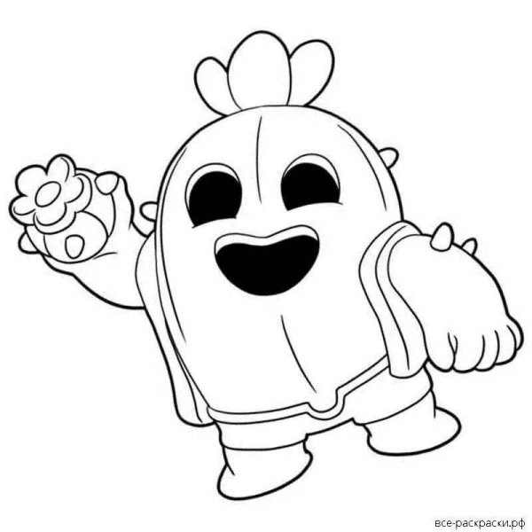 Раскраска Браво старс Спайк и Леон