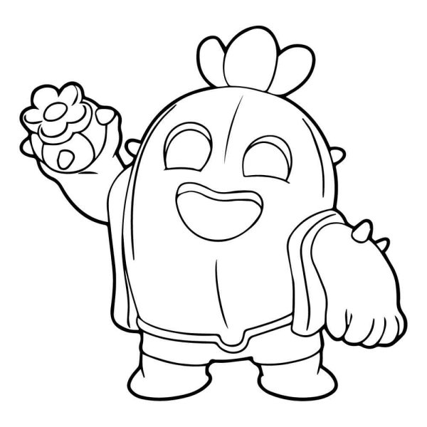 Раскраска БРАВЛ старс Спайк