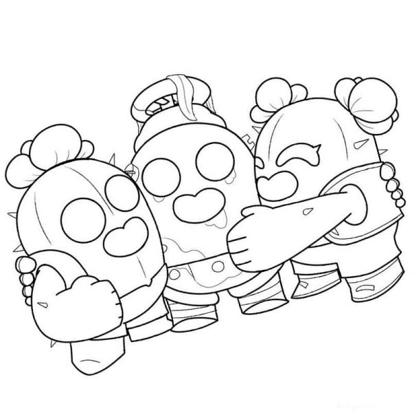 Раскраска Браво старс Спайк и Леон