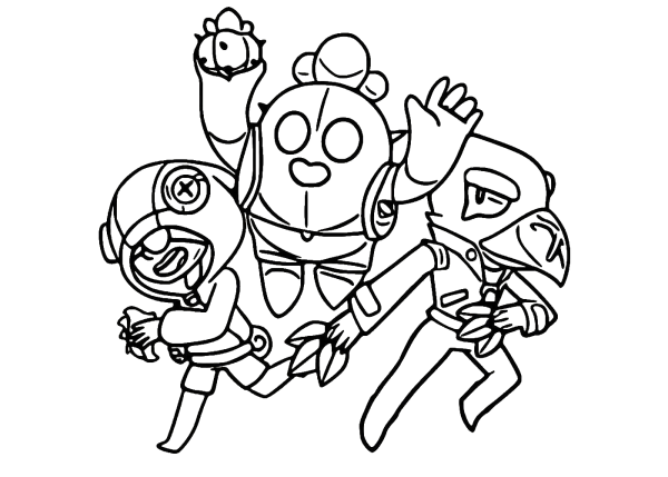 Разукрашка БРАВЛ старс Леон