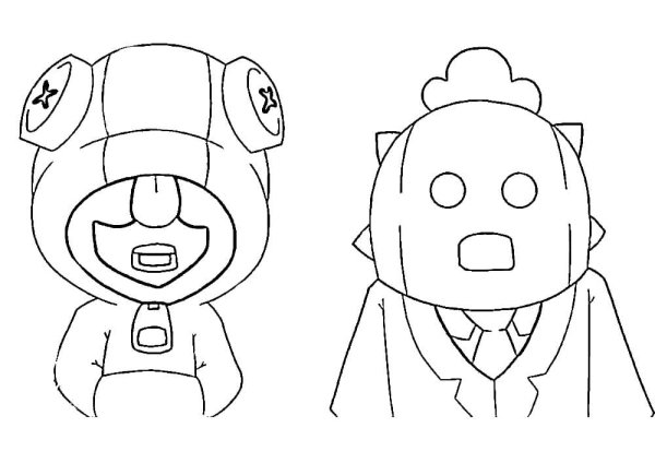 Раскраска БРАВЛ старс Леон