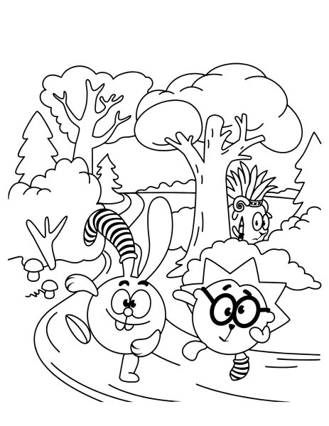 Разукрашки Смешарики Копатыч