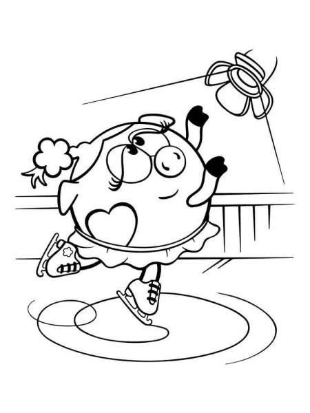 Раскраски Смешарики Крош и Ежик