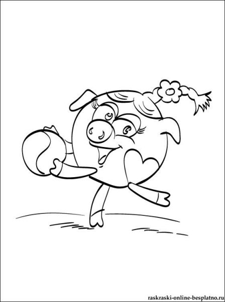 Смешарики пин код раскраска