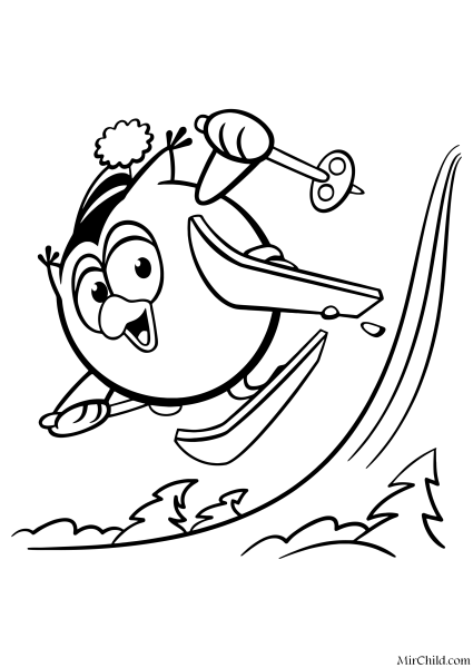 Раскраска Смешарики здоровый образ жизни