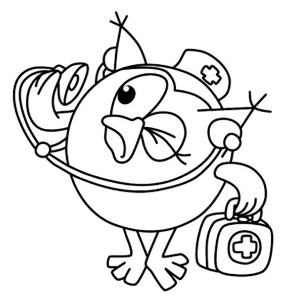 Смешарики спорт раскраска Крош