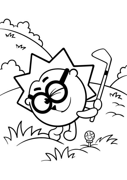 Раскраска Смешарики Совунья