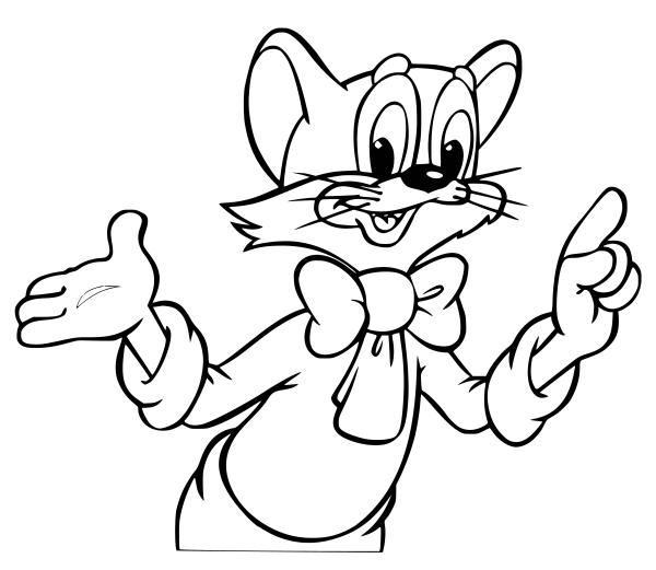 Кот Леопольд черно белый