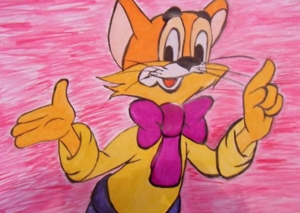 Кот Леопольд нарисовать