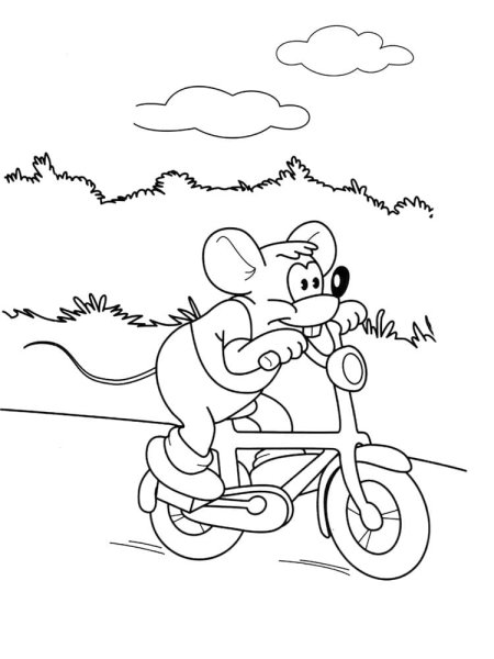 Мыши из мультика кот Леопольд раскраска