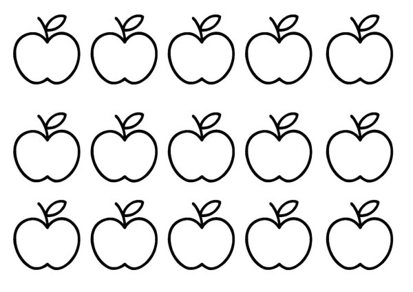 Трафарет яблока для вырезания