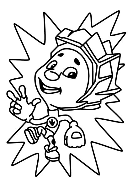 Раскраска Фиксики Нолик